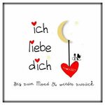 Ich liebe dich. .Bis zum Mond und wieder zurück. Liebe spruc